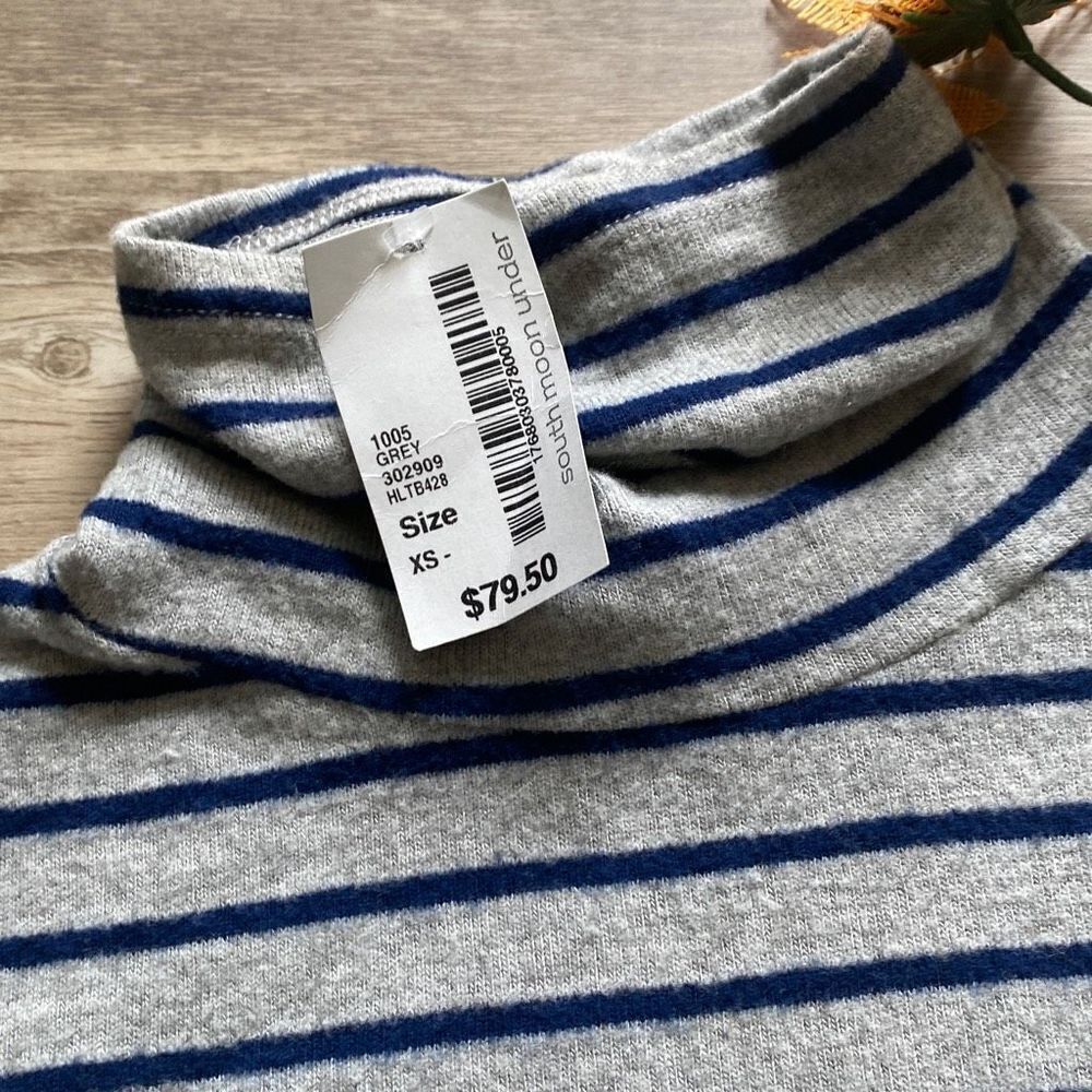 Hey Park and Lune Brooklyn Striped Long Sleeve Cozy Turtleneck Sweater Pullover - Picture 6 of 12